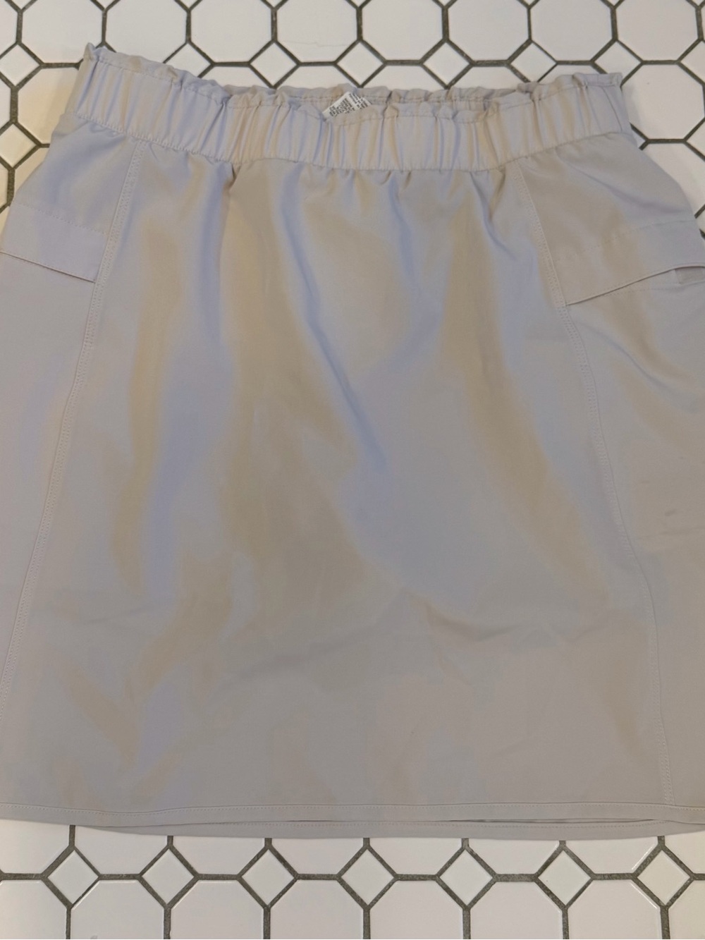 RBX Beige Elastic Waist Athletic Skort - great for tennis or pickleball